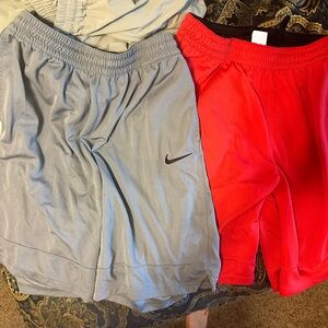 2 pairs Nike bball shorts grey and red. Brand new no tags size Large